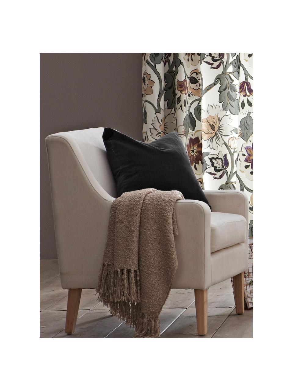 Manta bouclé ligera Mysa, 100% poliacrílico, Beige, An 120 x L 150 cm