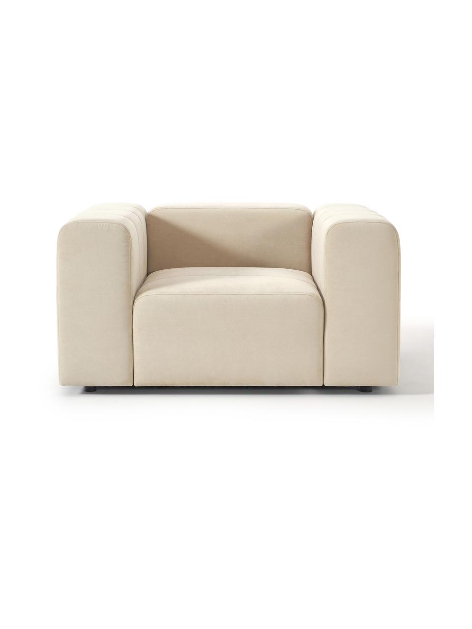 Poltrona Lena, Rivestimento: tessuto (88% poliestere, , Struttura: legno di pino, legno lami, Gambe: plastica, Tessuto beige, Larg. 134 x Prof. 106 cm