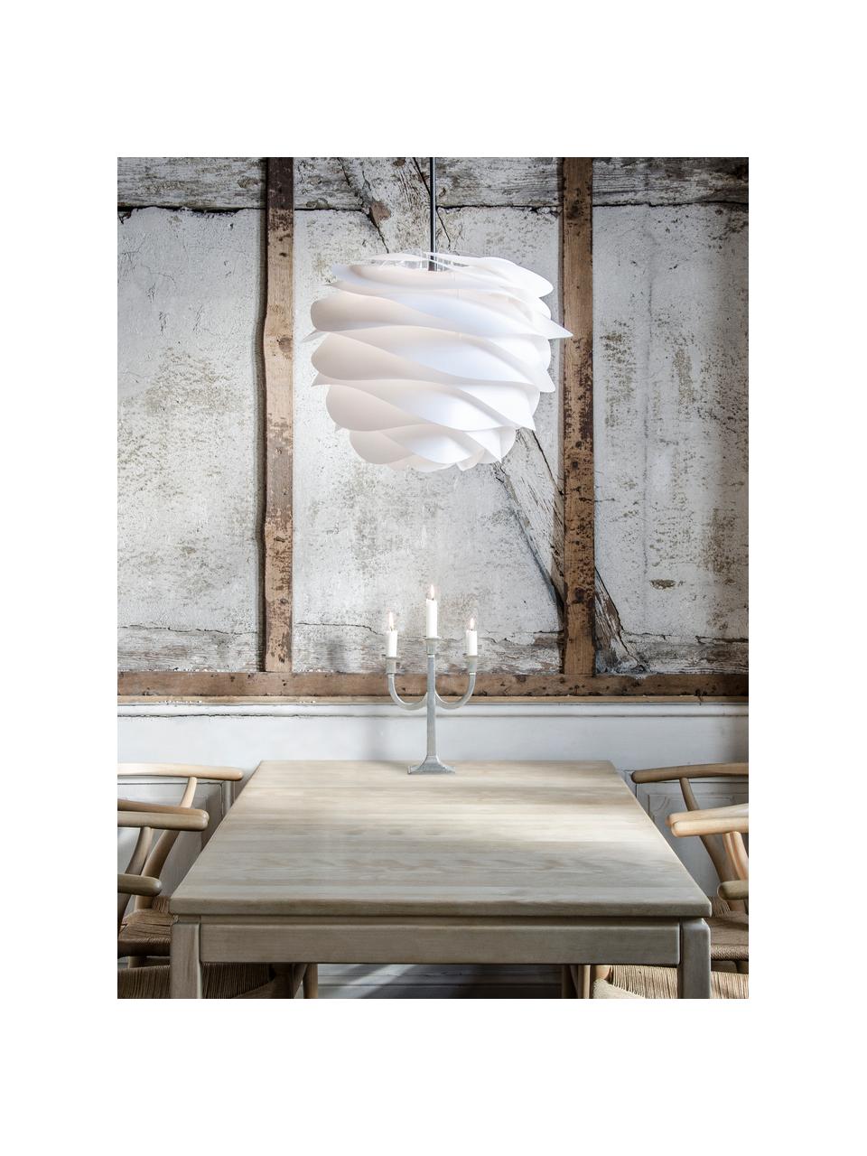 Hanglamp Carmina, bouwpakket, Lampenkap: polypropyleen, Baldakijn: kunststof, Wit, Ø 48  x H 36 cm