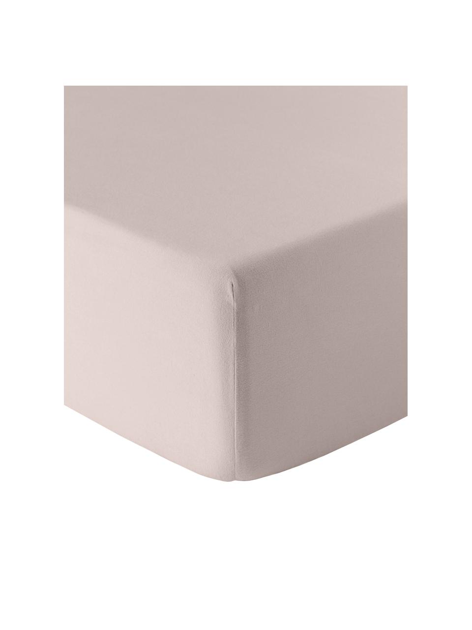 Spannbettlaken Biba, Flanell, Webart: Flanell Flanell ist ein k, Taupe, B 90 x L 200 cm, H 25 cm