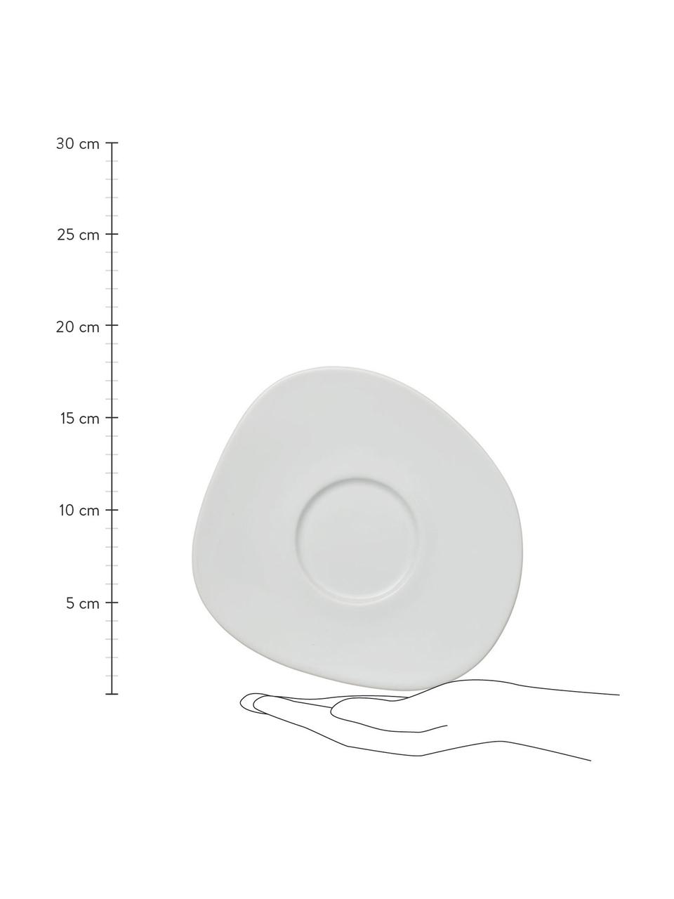 Spodek z porcelany Organic, Porcelana twarda, Biały, D 18 x S 16 cm