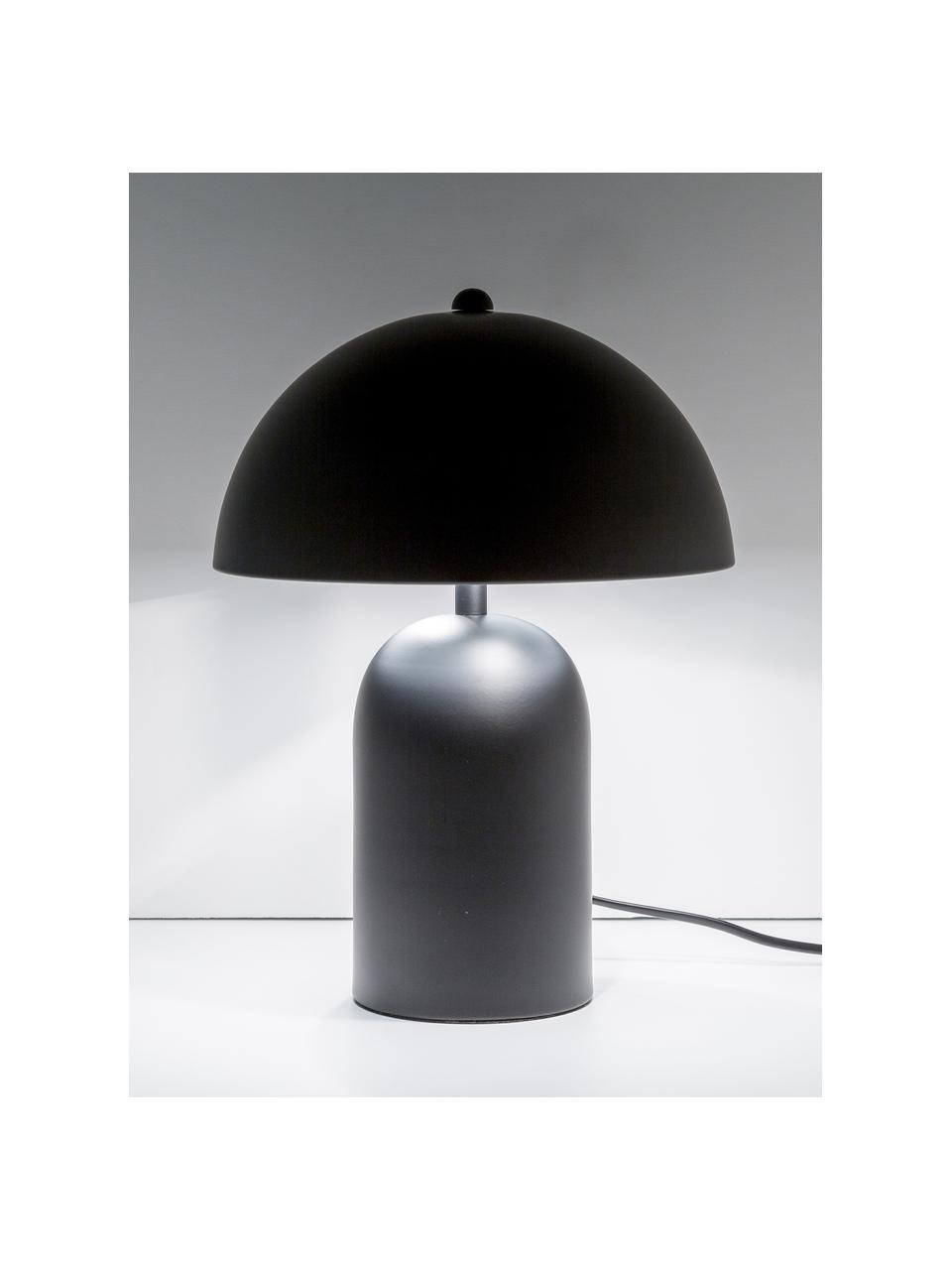 Lampada piccola da tavolo retrò Walter, Paralume: metallo, Nero opaco, Ø 25 x Alt. 34 cm