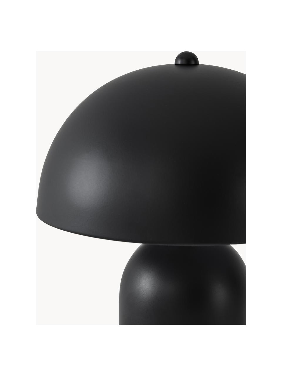 Lámpara de mesa pequeña Walter, Pantalla: metal, Negro mate, Ø 25 x Al 34 cm