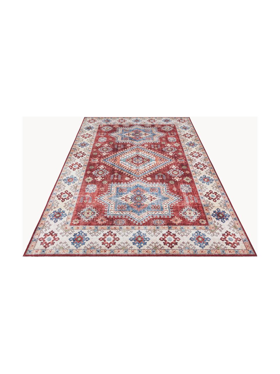 Tapis d'entrée Gratia, 100 % polyester, Tons rouges, multicolore, larg. 80 x long. 200 cm