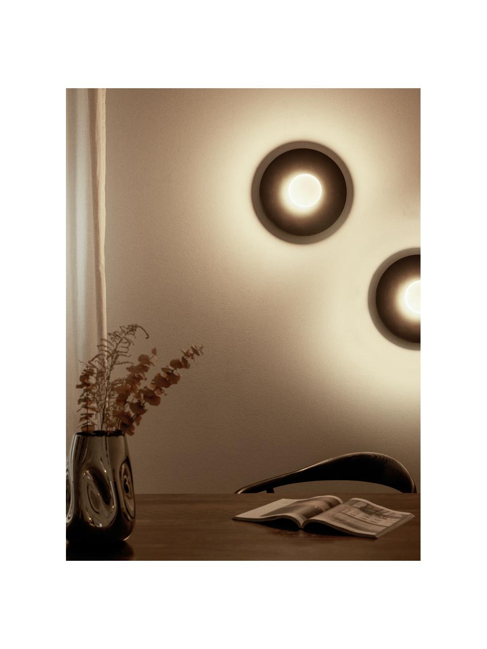 Wand- en plafondlamp Starling, Lampenkap: opaalglas, Zwart, wit, Ø 33 x D 14 cm