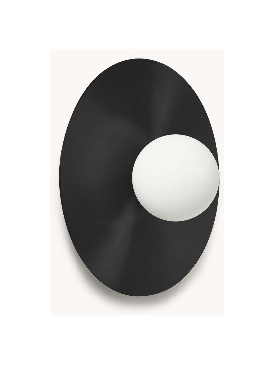 Lampada da parete e soffitto Starling, Paralume: vetro opale, Nero, bianco, Ø 33 x Prof. 14 cm