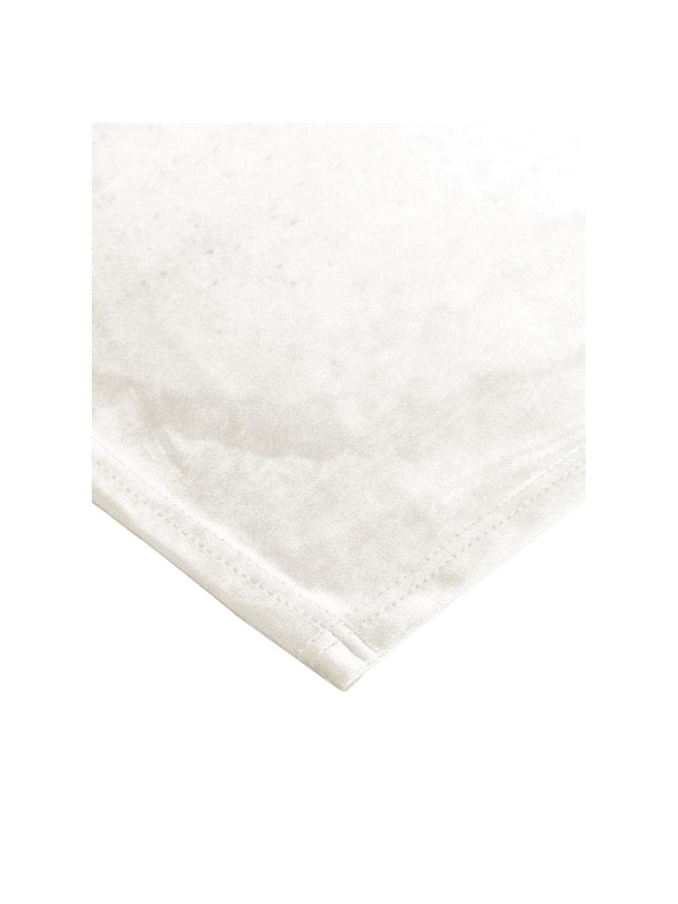 Fluwelen placemats Simone, 2 stuks, 100% polyester fluweel, Wit, 35 x 45 cm