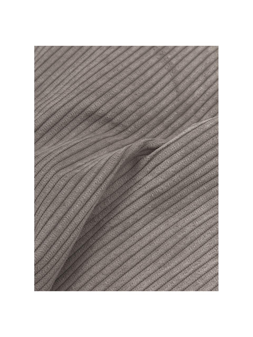 Coussin canapé en velours côtelé Lennon, Velours côtelé brun, larg. 60 x long. 60 cm