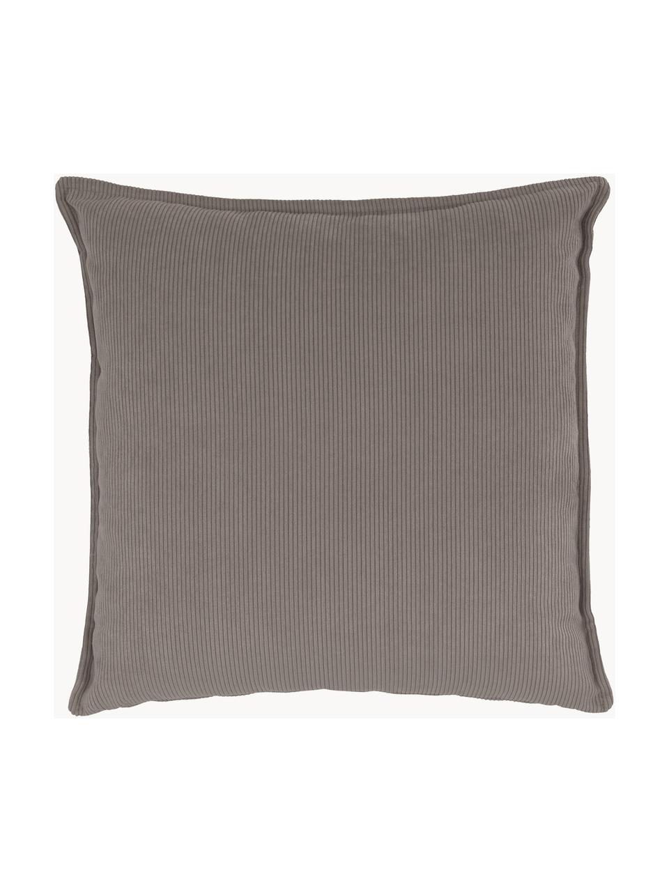 Cojín de pana sofá Lennon, Tapizado: pana (92% poliéster, 8% p, Pana gris pardo, An 60 x F 60 cm