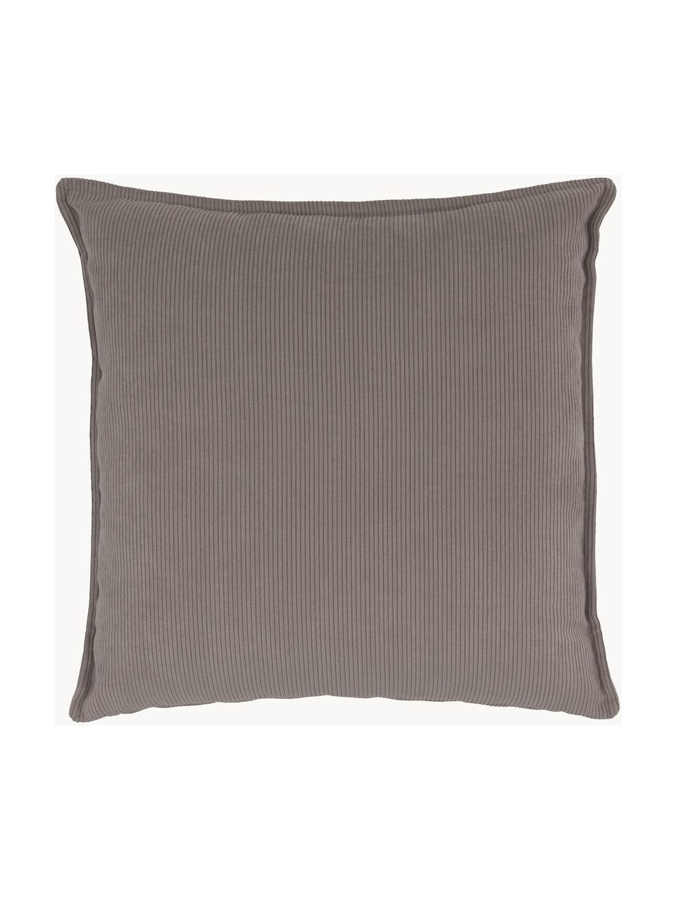 Cord-Sofa-Kissen Lennon, Hülle: 92 % Polyester, 8 % Polya, Cord Taupe, B 70 x L 70 cm