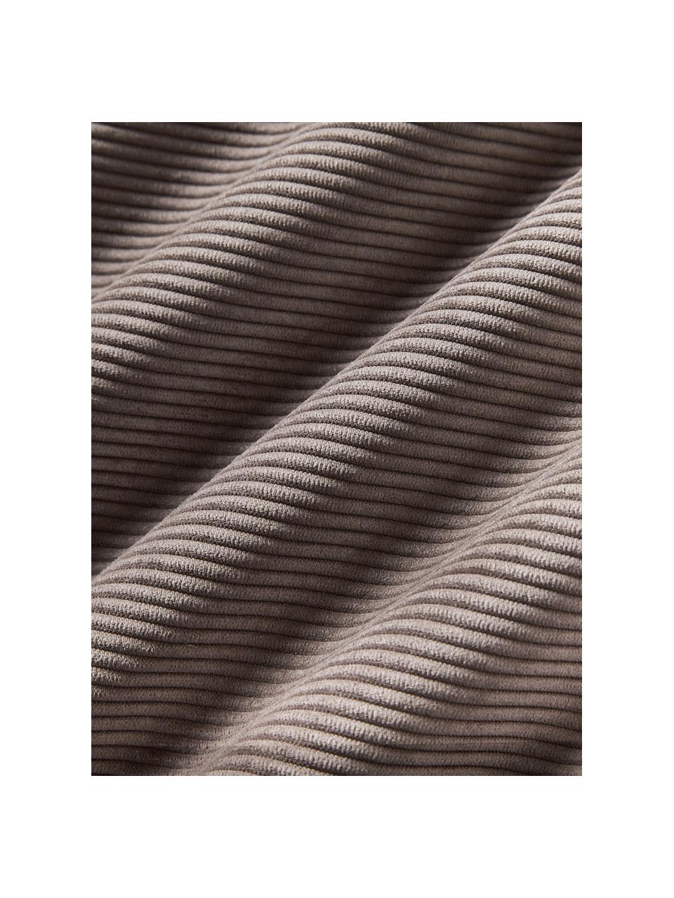 Corduroy bankkussen Lennon, Bekleding: 92% polyester, 9% polyami, Corduroy taupe, B 70 x L 70 cm