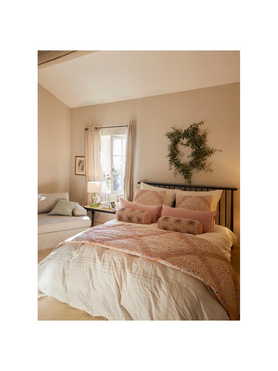 Watowana narzuta Lilou, Brudny różowy, beżowy, niebieski, 180 x 250 cm (do łóżek do 140 x 200 cm)