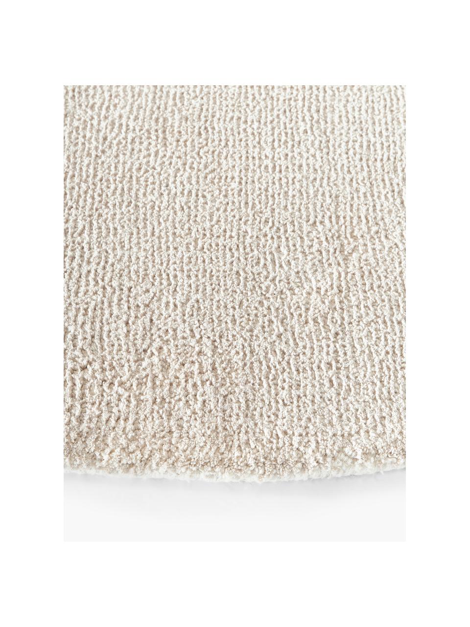 Ručně tkaný kulatý koberec s nízkým vlasem Ainsley, 60 % polyester, certifikace GRS
40 % vlna, Béžová, Ø 120 cm (velikost S)