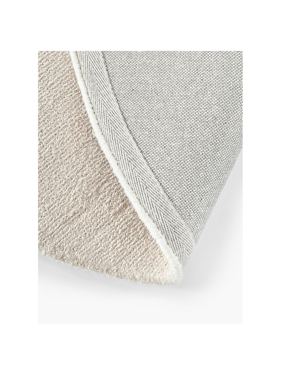 Handgeweven rond laagpolig vloerkleed Ainsley, 60% polyester, GRS-gecertificeerd
40% wol, Beige, Ø 120 cm (maat S)