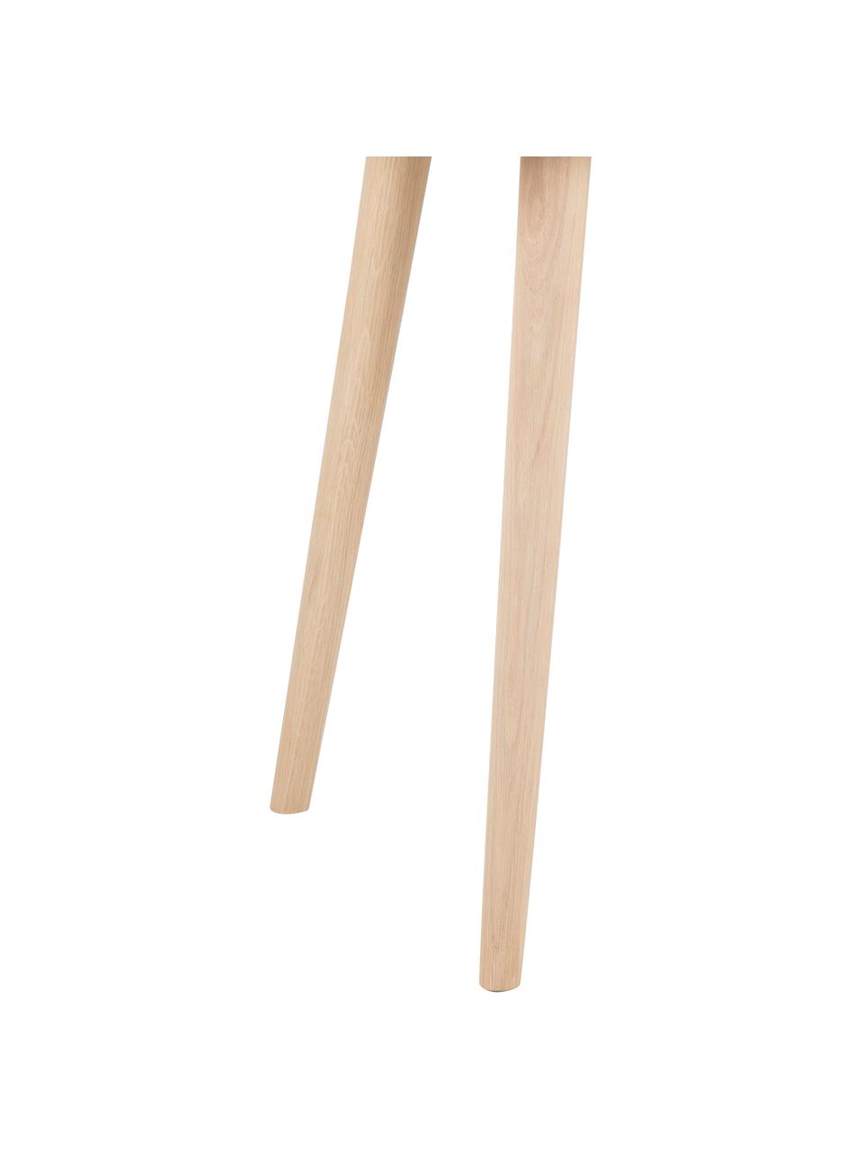 Schmaler Schreibtisch Century aus Eichenholz, Beine: Eichenholz, weiß pigmenti, Eichenholz, B 100 x T 45 cm
