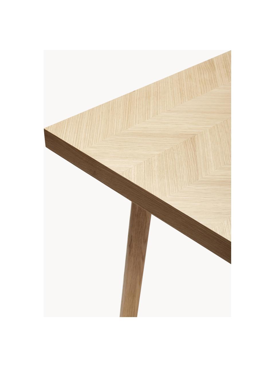 Mesa de comedor de madera de roble diseño espiga Herringbone, tamaños diferentes, Madera de roble

Este producto está hecho de madera de origen sostenible y con certificación FSC®., Madera clara, An 200 x F 100 cm