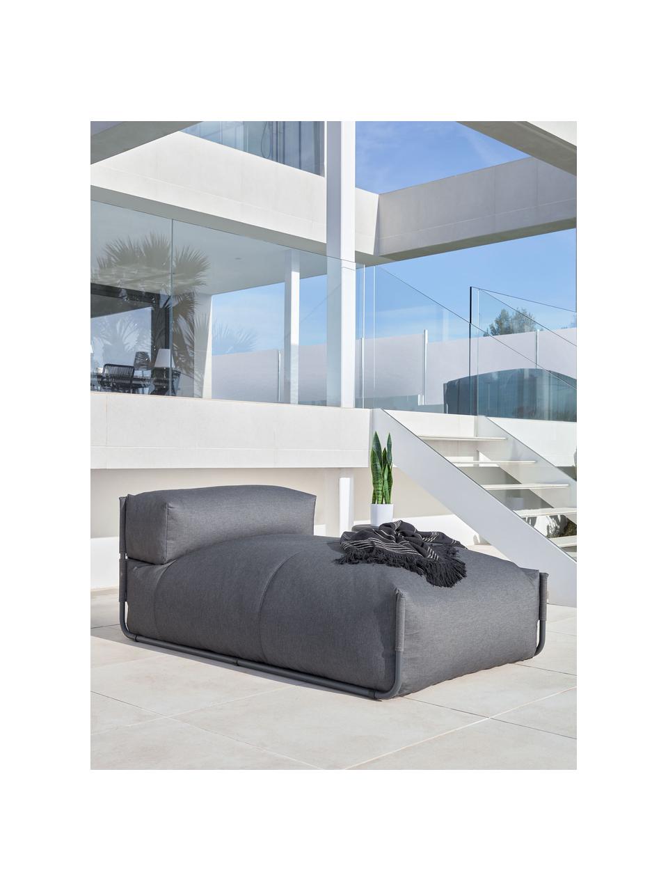 Outdoor-Liegesack Square, Bezug: Polyester, Polypropylen, , Gestell: Aluminium, lackiert, Schwarz, B 101 x T 165 cm