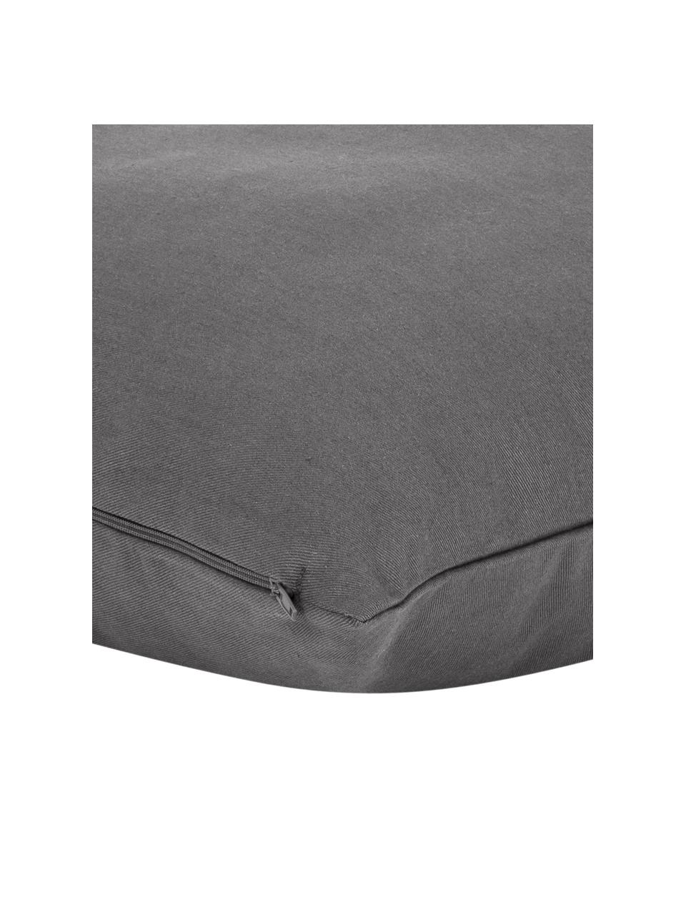 Housse de coussin gris foncé Mads, Gris foncé