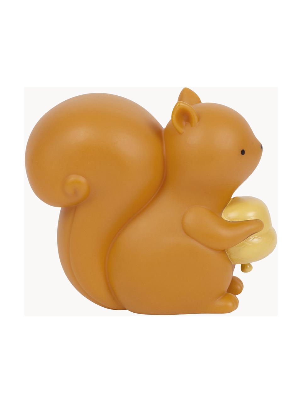 Kinderkamerlamp Squirrel met timerfunctie, Kunststof, Lichtbruin, mosterdgeel, B 13 x H 13 cm