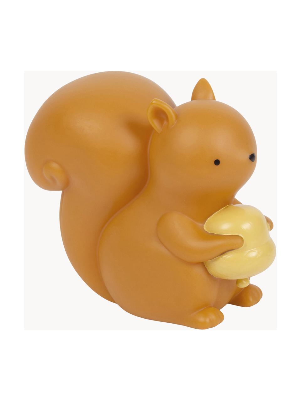 Kinderkamerlamp Squirrel met timerfunctie, Kunststof, Lichtbruin, mosterdgeel, B 13 x H 13 cm