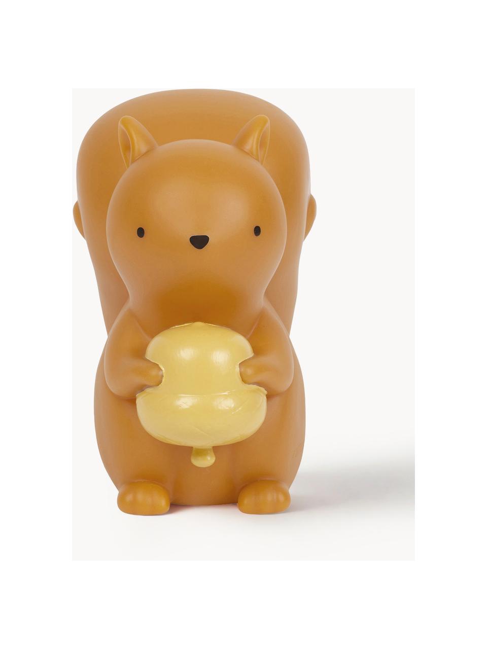 Kinderzimmerlampe Squirrel mit Timer-Funktion, Kunststoff, Hellbraun, Senfgelb, B 13 x H 13 cm