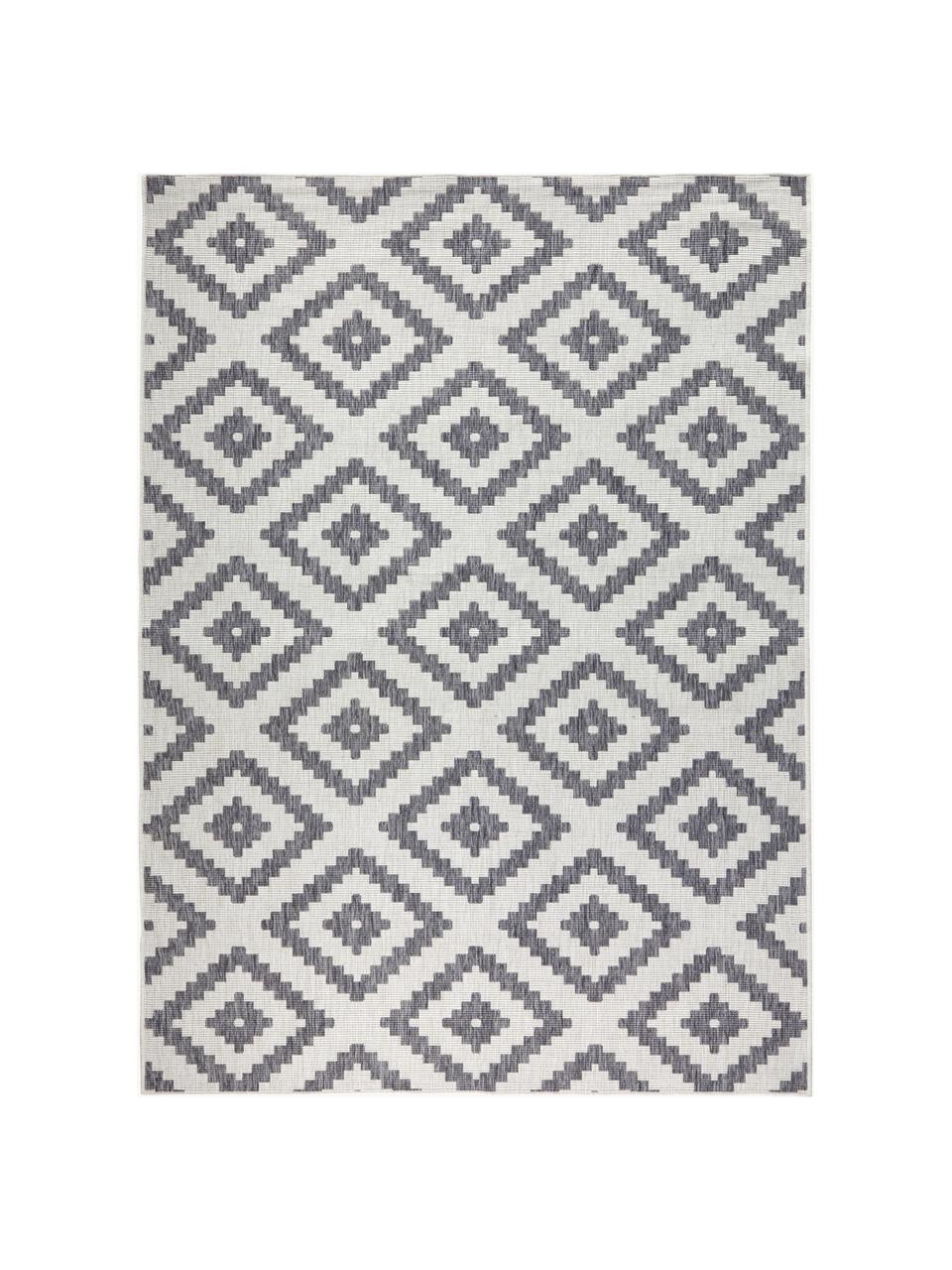 Obojstranný koberec do interiéru/exteriéru Malta, sivá/krémová, Sivá, krémová, Š 80 x D 150 cm (veľkosť XS)