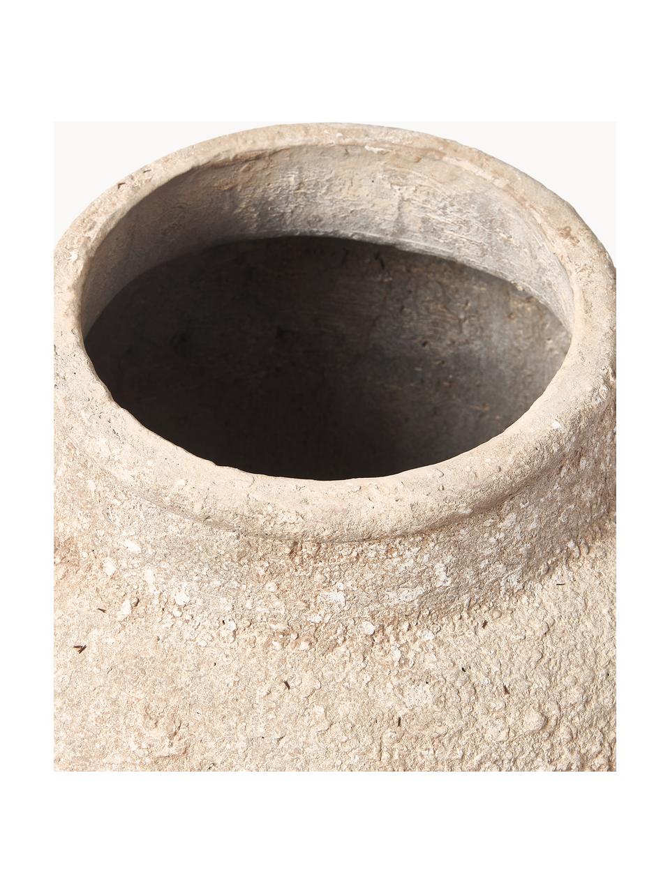 Cache-pot Rome, haut. 34 cm, Béton, Beige clair, nougat, Ø 34 x haut. 34 cm