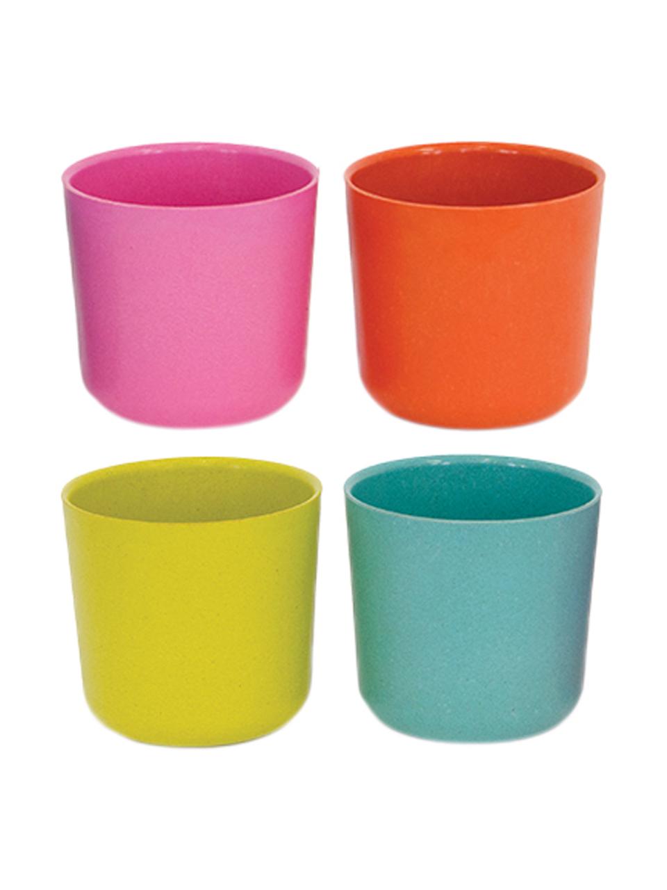 Ensemble de mugs Bambino Pop, 4 élém., Turquoise, vert, rose vif, rouge corail