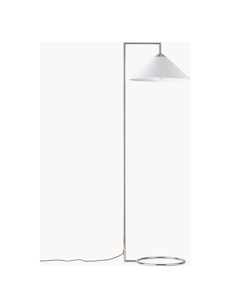 Lampa do czytania Leselampe, Biały, odcienie srebrnego, W 160 cm