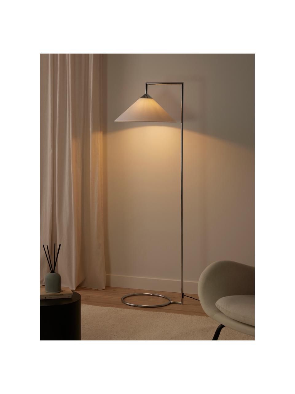 Lampa na čtení Iris, Bílá, stříbrná, V 160 cm