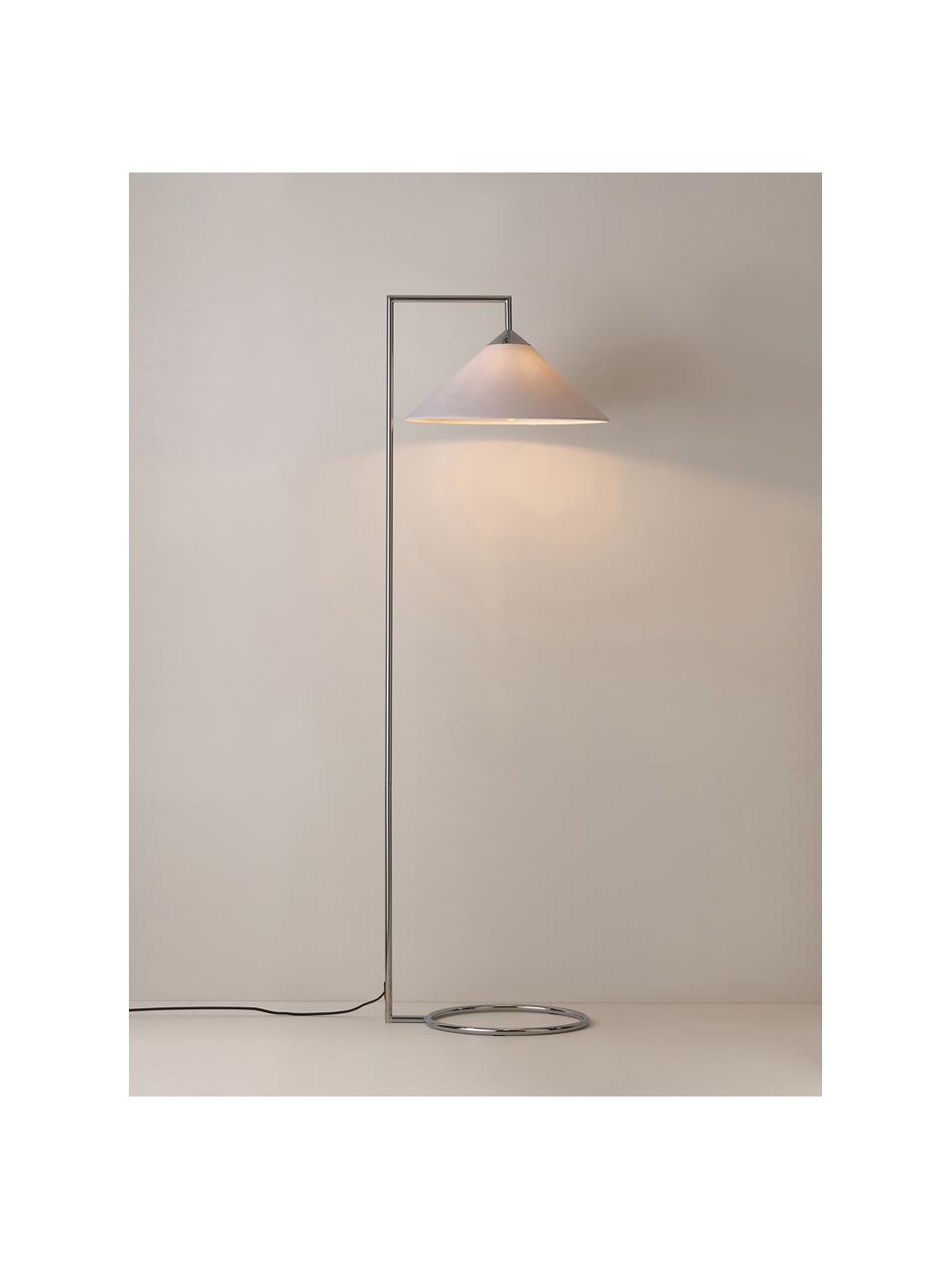 Lampa na čtení Iris, Bílá, stříbrná, V 160 cm