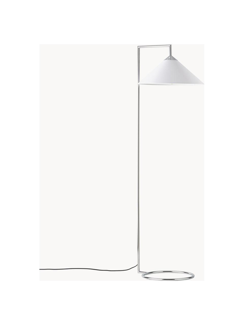 Lampa do czytania Leselampe, Biały, odcienie srebrnego, W 160 cm