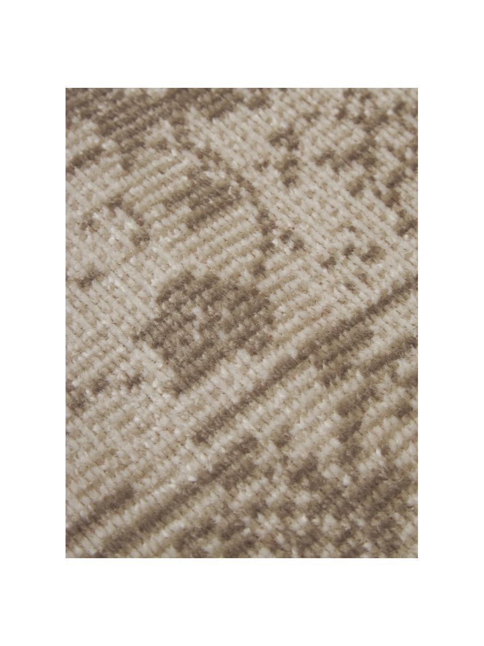 Alfombra corredor de interior/exterior Zadie, estilo vintage, 100% polipropileno, Tonos beige estampado, An 80 x L 250 cm