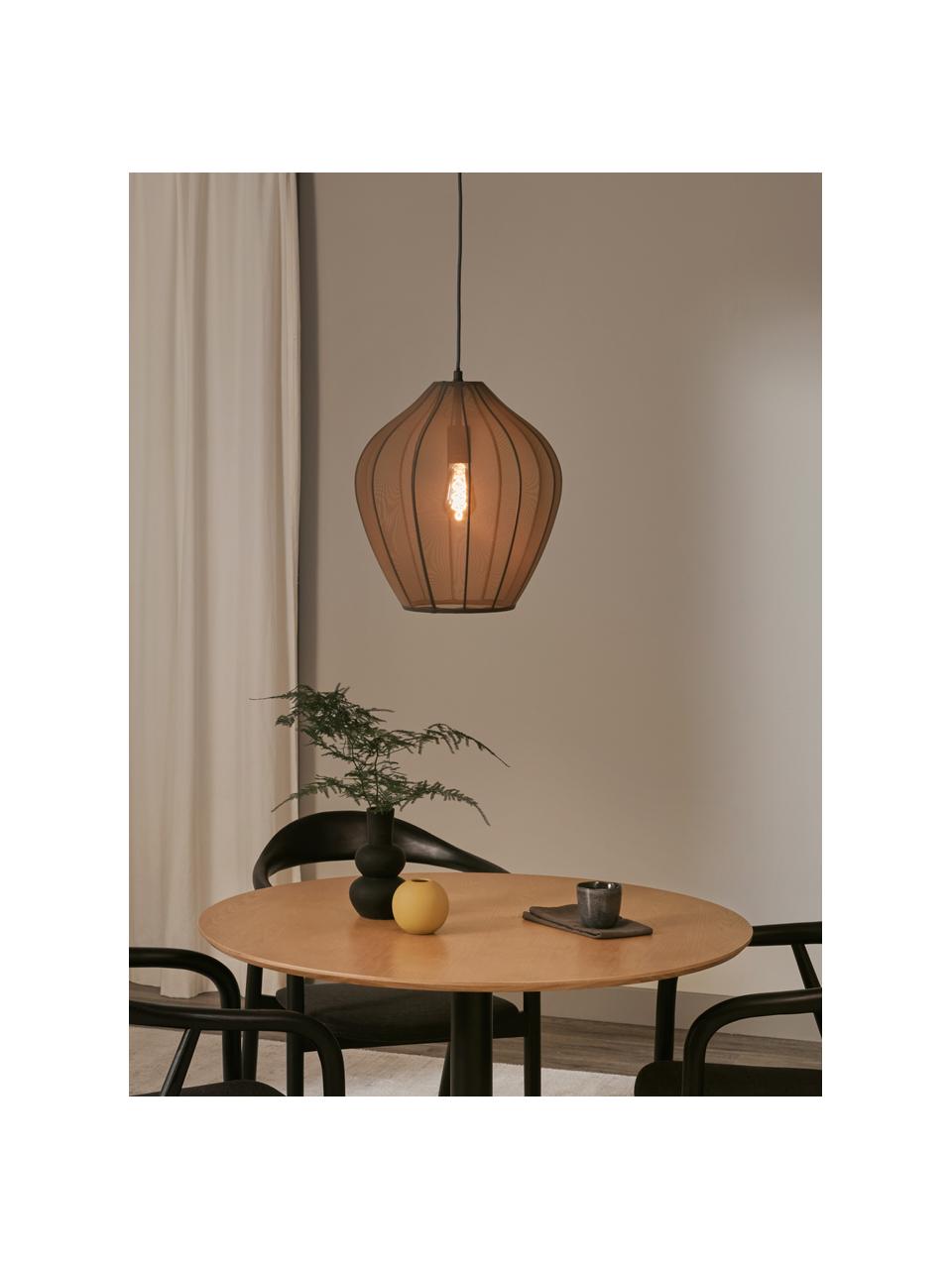 Lampa wisząca z siateczki Beau, Szary, Ø 40 x W 42 cm