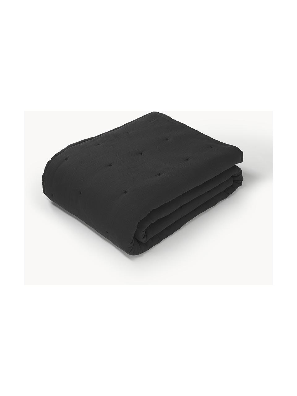 Tagesdecke Lenore aus Baumwolle, Bezug: 100 % Baumwolle, Schwarz, B 250 x L 230 cm