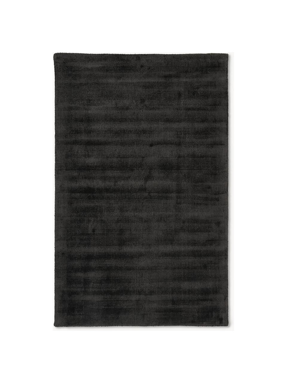 Tapis en viscose tissé main Jane, Anthracite, larg. 160 x long. 230 cm (taille M)