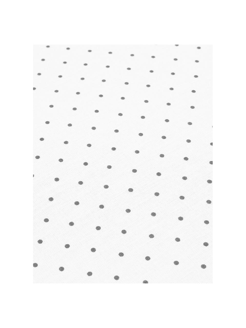 Set lenzuola in cotone Yumi, Tessuto: Renforcé Renforcé è reali, Grigio, bianco, 290 x 240 cm + 2 federe + 1 lenzuolo con angoli