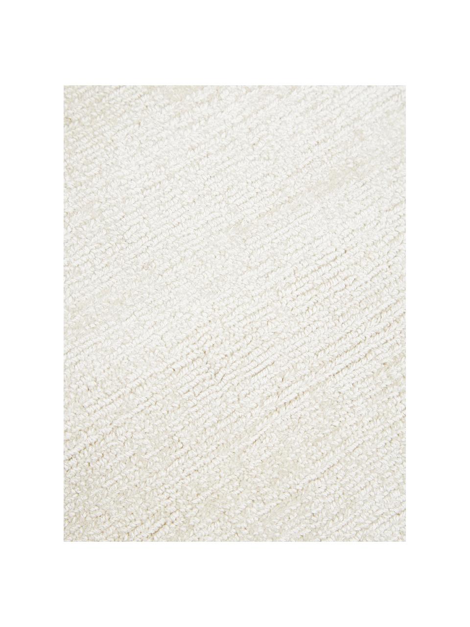 Runder Viskoseteppich Jane, handgewebt, Flor: 100 % Viskose, Off White, Ø 150 cm (Größe M)