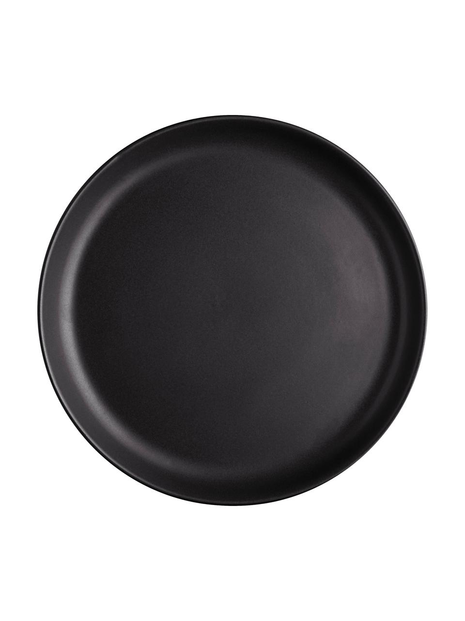 Snídaňový talíř z kameniny Nordic Kitchen, 4 ks, Kamenina, Matná černá, Ø 21 cm