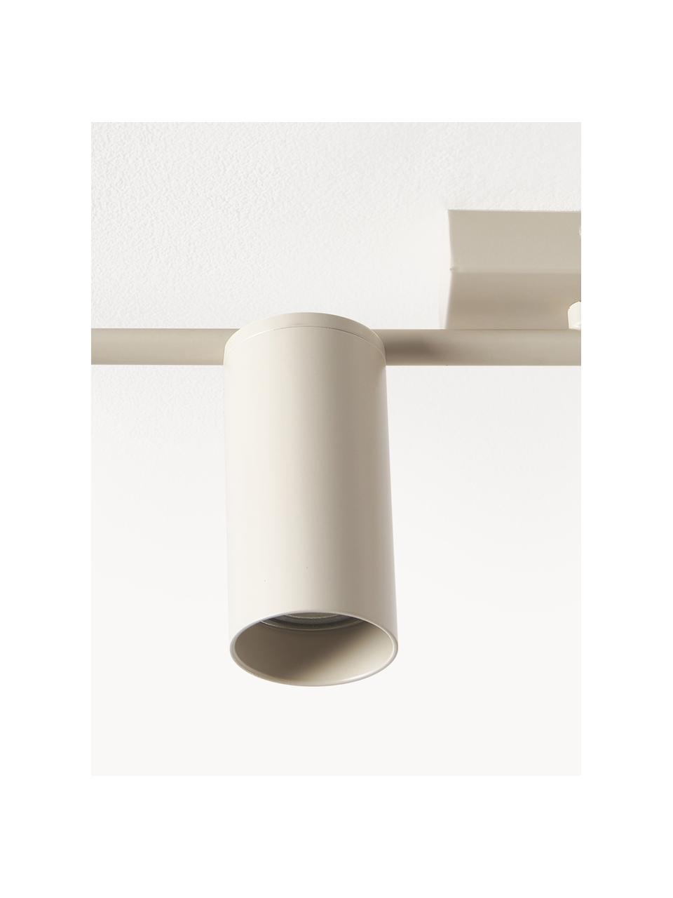 Faretti da soffitto grandi Cassandra, Struttura: metallo verniciato a polv, Baldacchino: metallo verniciato a polv, Beige, Larg. 80 x Alt. 16 cm