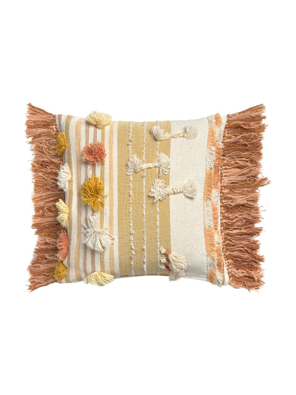 Poszewka na poduszkę z frędzlami Colors, 100% bawełna, Wielobarwny, S 45 x D 45 cm