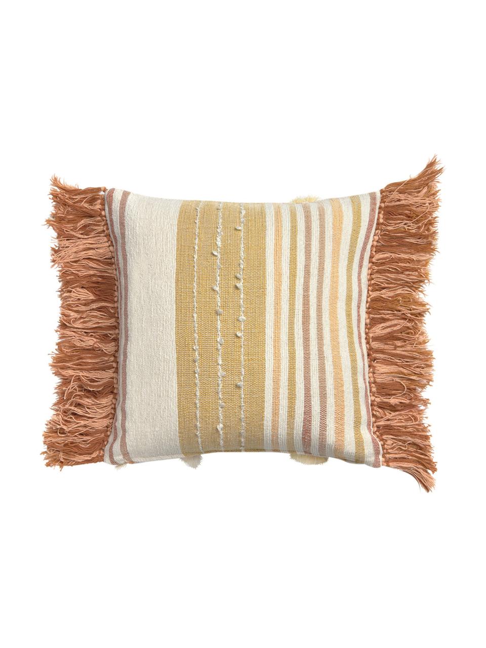 Poszewka na poduszkę z frędzlami Colors, 100% bawełna, Wielobarwny, S 45 x D 45 cm