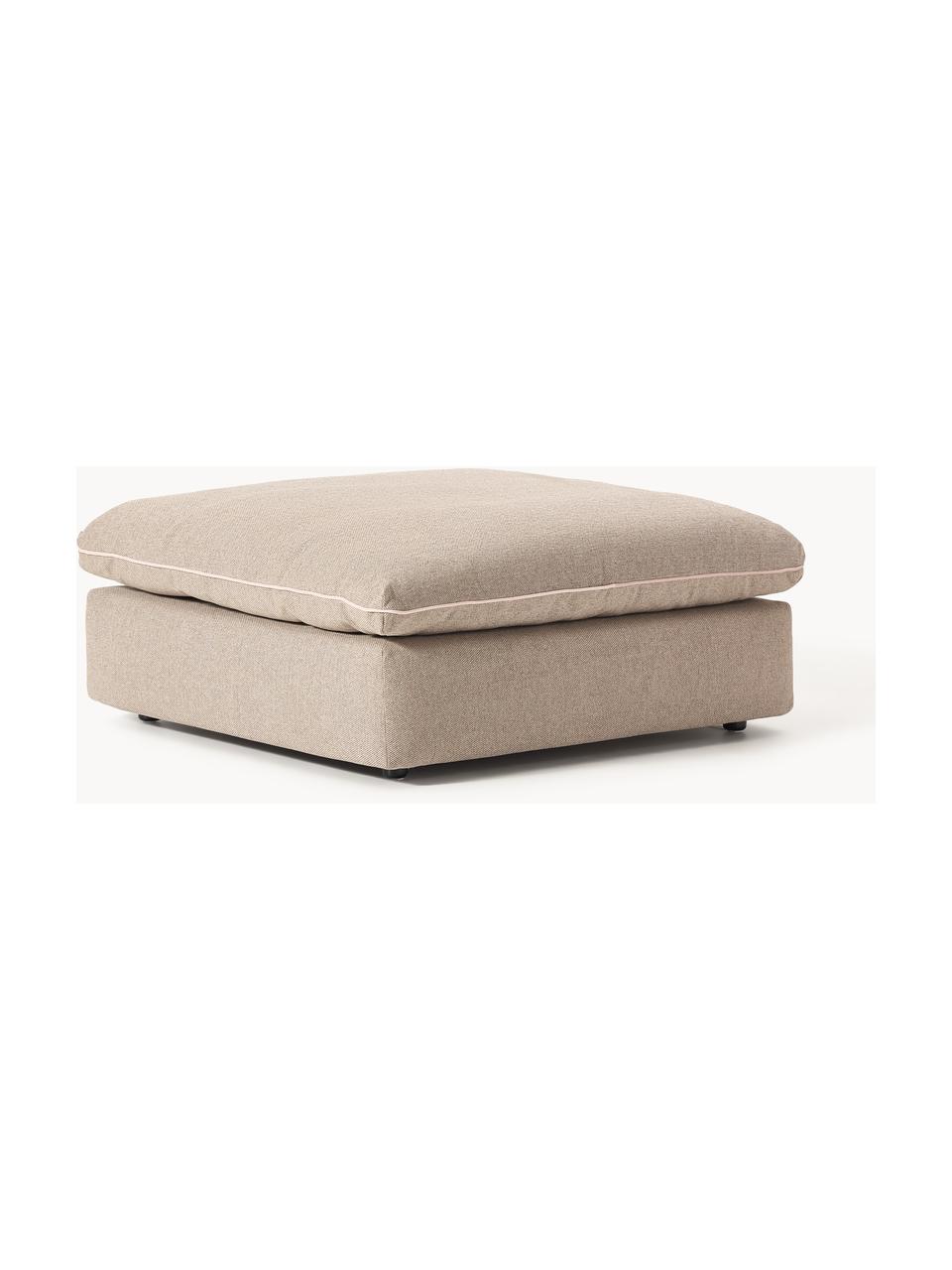 Pouf Felix, Tissu beige, larg. 100 x prof. 110 cm