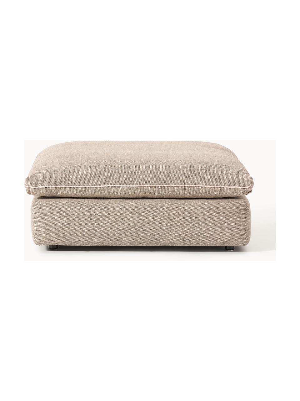 Pouf Felix, Tissu beige, larg. 100 x prof. 110 cm