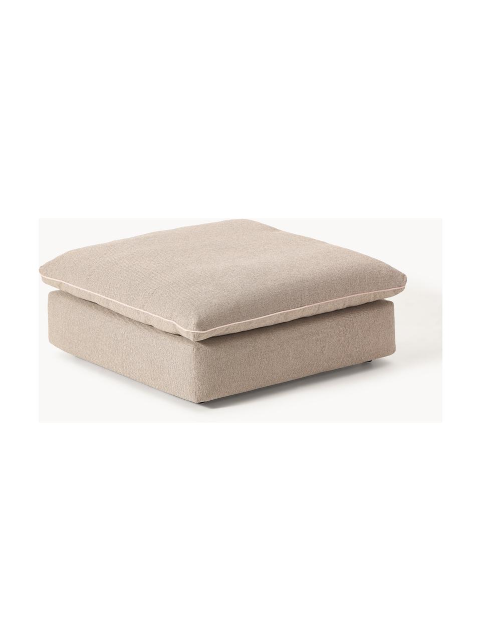 Pouf Felix, Tissu beige, larg. 100 x prof. 110 cm