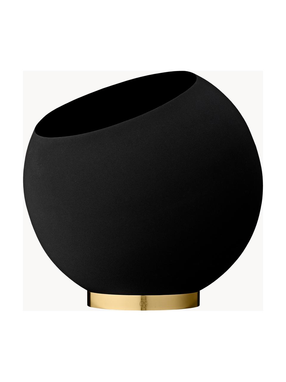 Cache-pot en métal Globe, Noir, Ø 37 x haut. 32 cm