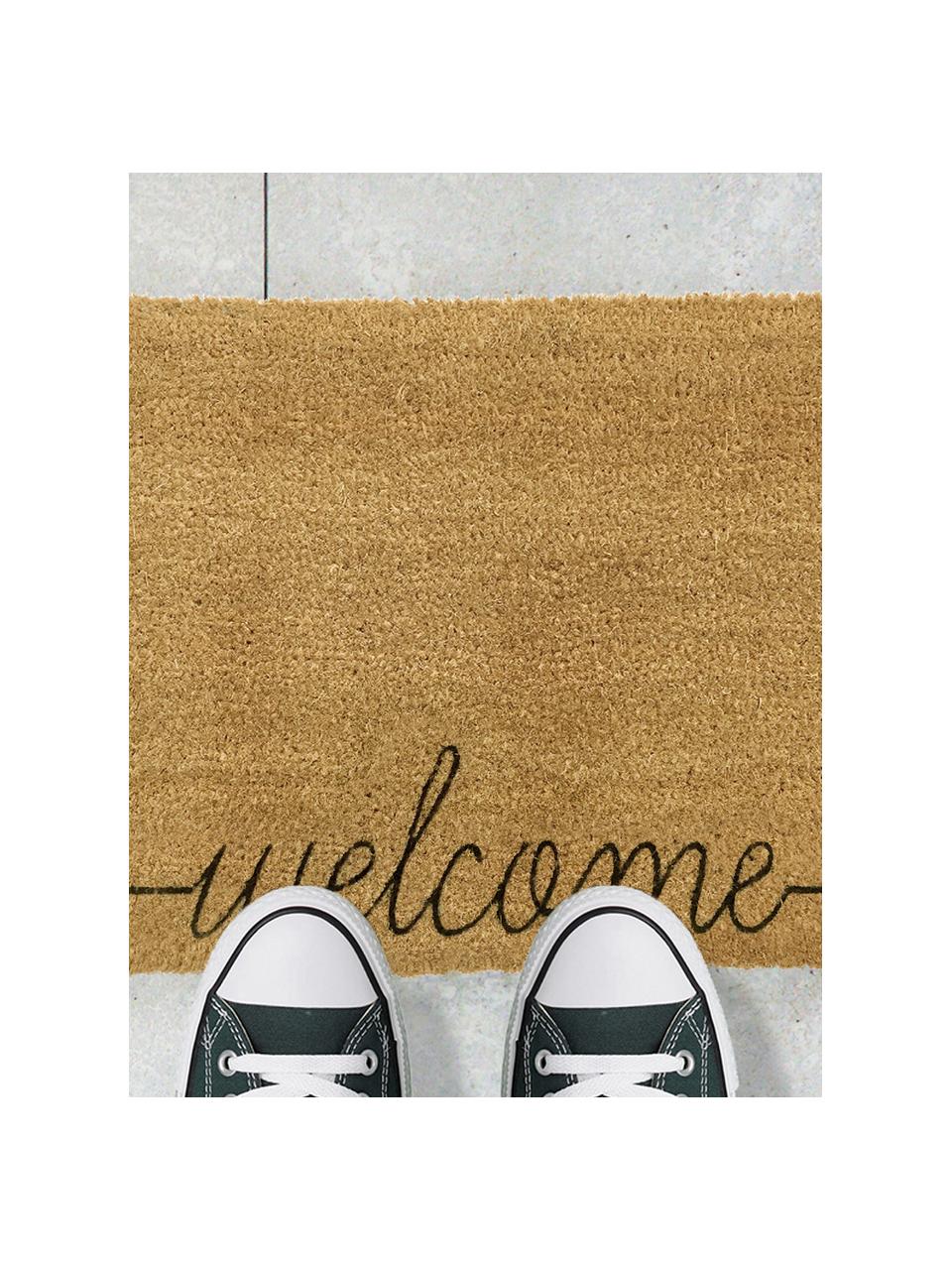 Paillasson Welcome, Fibre de coco, Brun, larg. 40 x long. 60 cm