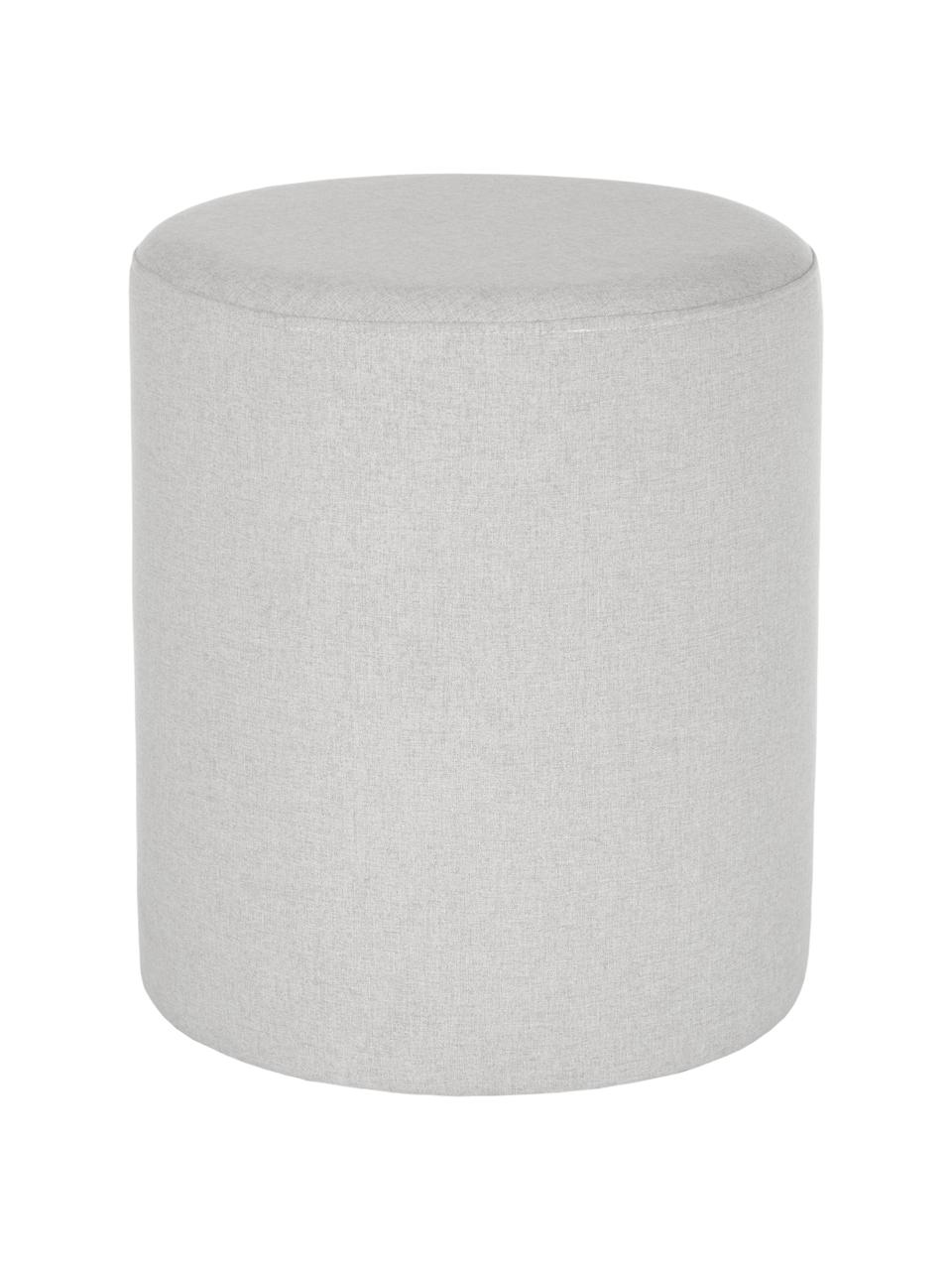 Kruk Daisy, Bekleding: 100% polyester, Frame: multiplex, Geweven stof lichtgrijs, Ø 38 x H 45 cm