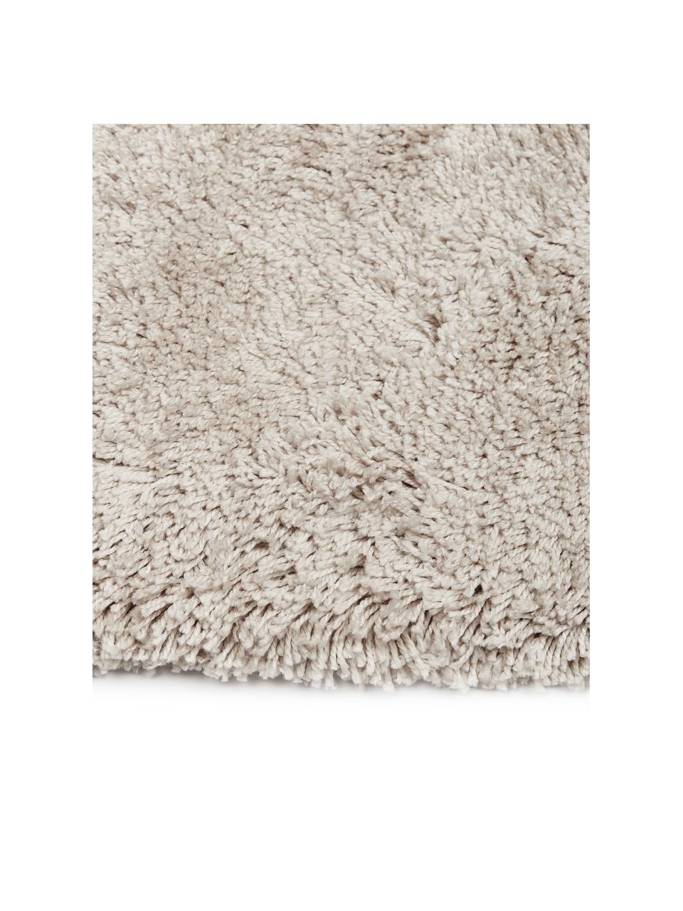Flauschiger Hochflor-Teppich Dreamy mit Fransen, Flor: 100% Polyester, Creme, B 80 x L 150 cm (Größe XS)