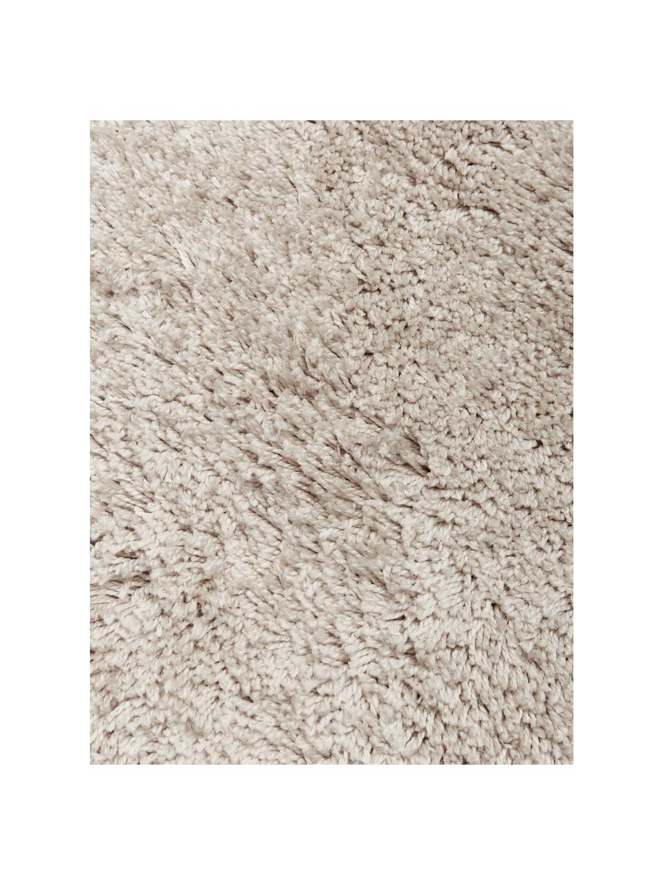 Pluizig hoogpolig vloerkleed Dreamy met franjes, Bovenzijde: 100% polyester, Onderzijde: 100% katoen, Crèmewit, B 160 x L 230 cm (maat M)